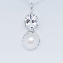 Load image into Gallery viewer, The Kathryn Pendant (White Topaz/Silver)