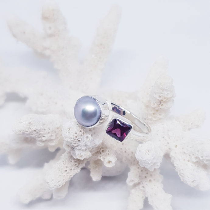 The Emma Ring (Rhodolite/Silver)