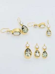 The Francesca Green Amethyst Earrings (Large)