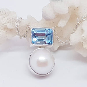 The Sapphron Necklace (Blue Topaz)