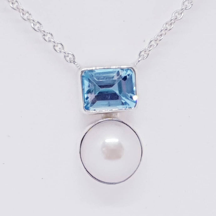 The Sapphron Necklace (Blue Topaz)